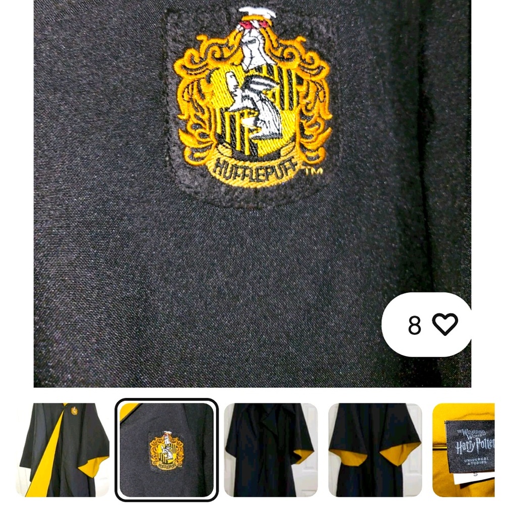 Hufflepuff Black and Yellow Robe 2XL new